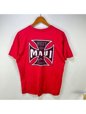 Vintage 90s West Maui Choppers Biker Hawaii Coast Shirt L